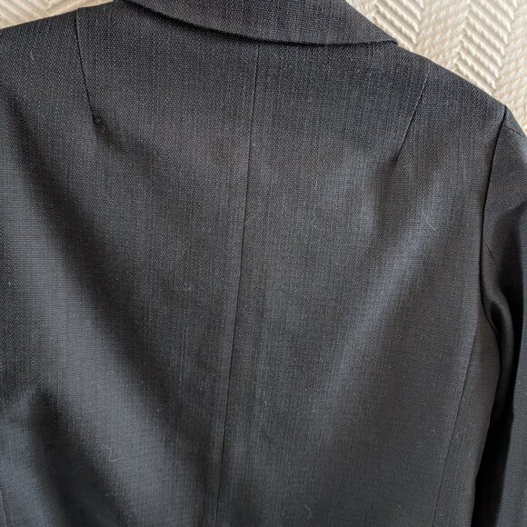 Banana Republic Cotton Wool Blend Cropped Blazer Snap Buttons Size 6 Classic - Picture 11 of 14